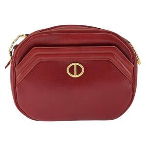 Christian Dior Vintage Leather Red Leather Shoulder Bag Bag